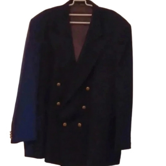 🐾men's Dark blue double breasted jacket with gold buttons🎉 - Picture 1 of 13
